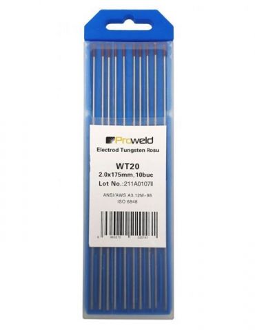 ProWELD WT20 Electrozi tungsten rosu 2.0x175mm 10buc Proweld - 1