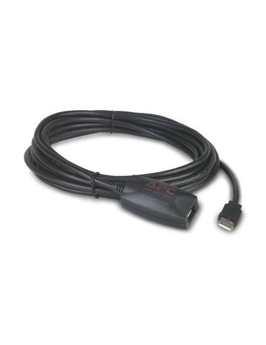 APC NetBotz USB Latching Repeater Cable, Plenum, 5m cabluri USB 5,00 m USB A Negru