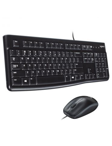 Logitech Desktop MK120 tastaturi Mouse inclus USB QWERTZ Elvețiană Negru - Tik.ro