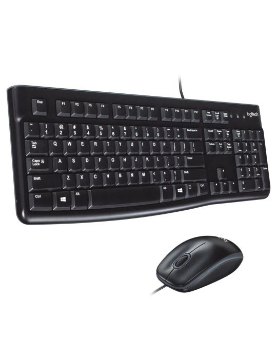 Logitech Desktop MK120 tastaturi Mouse inclus USB QWERTZ Elvețiană Negru