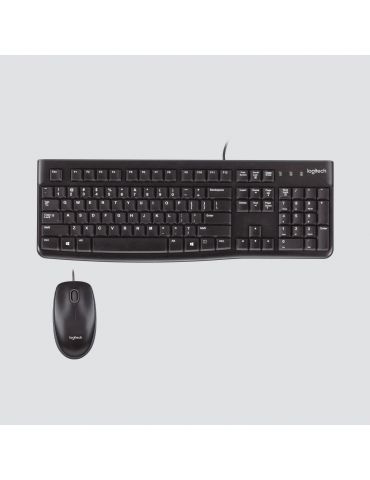 Logitech Desktop MK120 tastaturi Mouse inclus USB QWERTZ Elvețiană Negru