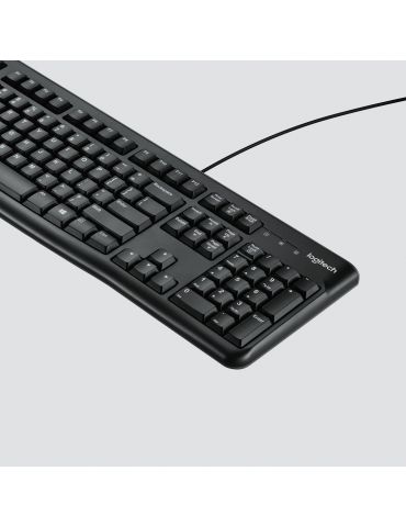 Logitech K120 Corded Keyboard tastaturi USB QWERTZ Elvețiană Negru