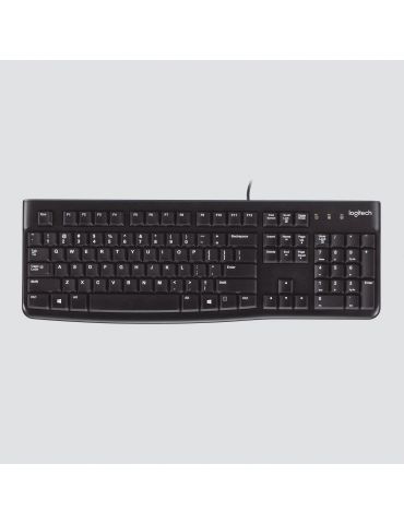 Logitech K120 Corded Keyboard tastaturi USB QWERTZ Elvețiană Negru