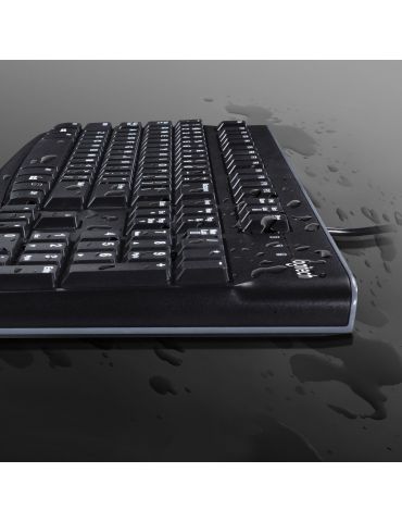 Logitech K120 Corded Keyboard tastaturi USB QWERTZ Elvețiană Negru