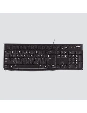 Logitech K120 Corded Keyboard tastaturi USB QWERTZ Elvețiană Negru