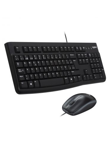 Logitech Desktop MK120 tastaturi Mouse inclus USB QWERTY Spaniolă Negru