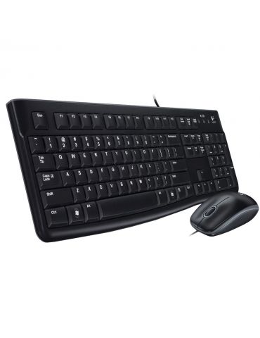 Logitech Desktop MK120 tastaturi Mouse inclus USB QWERTY Spaniolă Negru