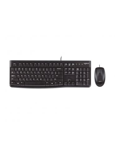 Logitech Desktop MK120 tastaturi Mouse inclus USB QWERTY Englez Negru - Tik.ro