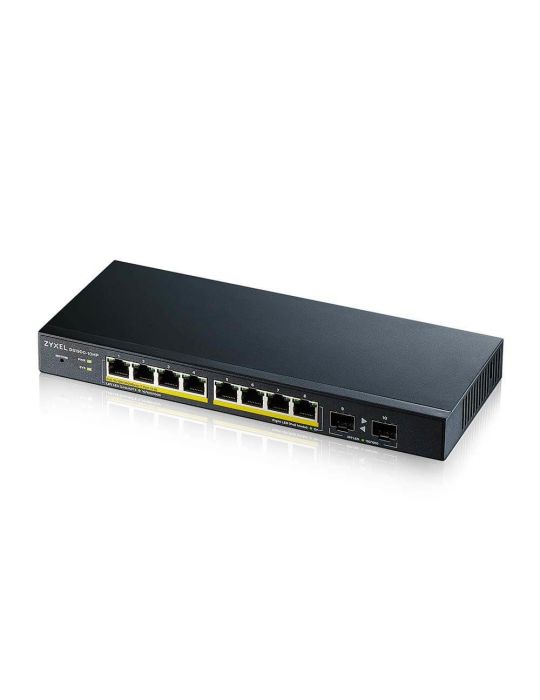 Zyxel GS1900-10HP Gestionate L2 Gigabit Ethernet (10 100 1000) Power over Ethernet (PoE) Suport Negru