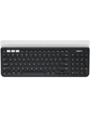 Logitech K780 Multi-Device Wireless Keyboard tastaturi RF Wireless + Bluetooth QWERTY Rus Gri, Alb - Tik.ro