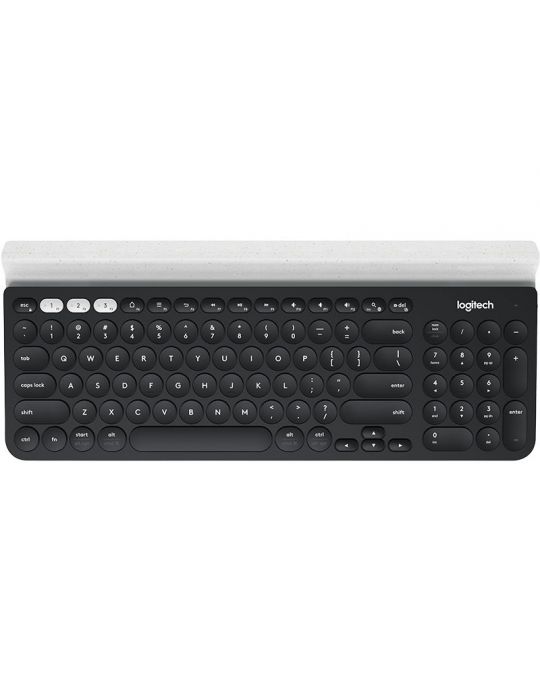 Logitech K780 Multi-Device Wireless Keyboard tastaturi RF Wireless + Bluetooth QWERTY Rus Gri, Alb