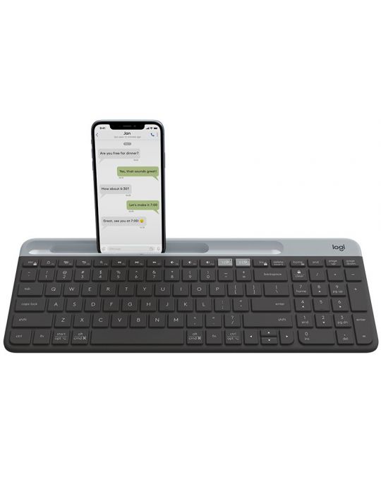 Logitech Slim Multi-Device Wireless Keyboard K580 tastaturi RF Wireless + Bluetooth Nordic Grafit