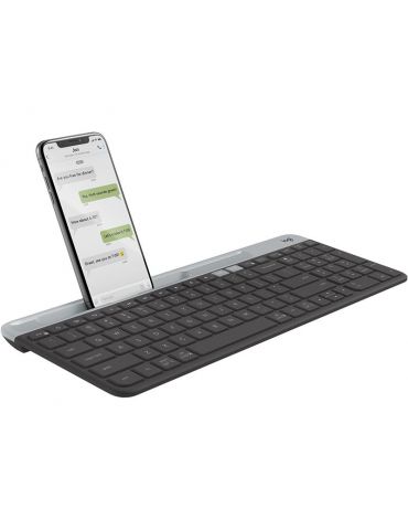 Logitech Slim Multi-Device Wireless Keyboard K580 tastaturi RF Wireless + Bluetooth Nordic Grafit