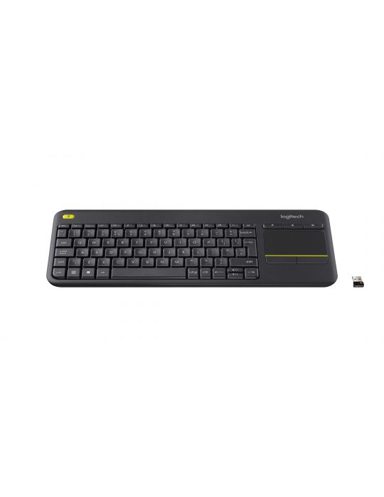 Logitech K400 Plus Tv tastaturi RF fără fir QWERTY Italiană Negru