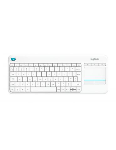 Logitech K400 Plus Tv tastaturi RF fără fir Cehă Alb - Tik.ro