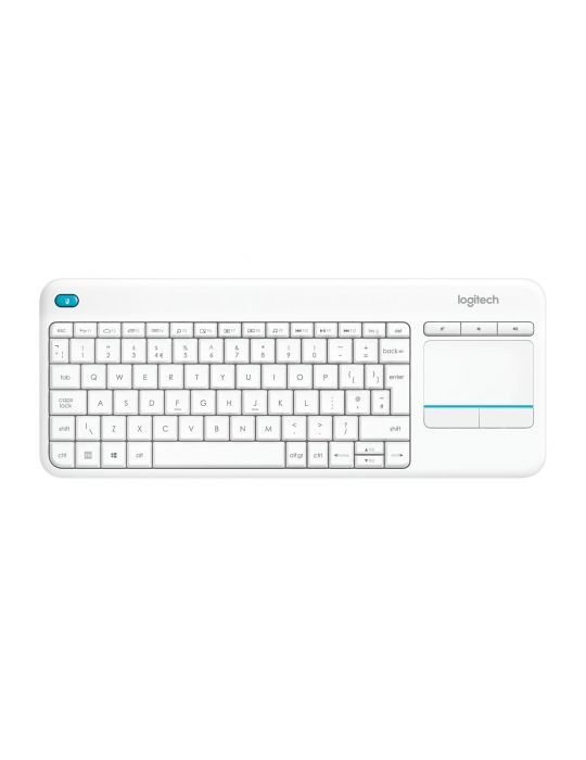 Logitech K400 Plus Tv tastaturi RF fără fir Cehă Alb