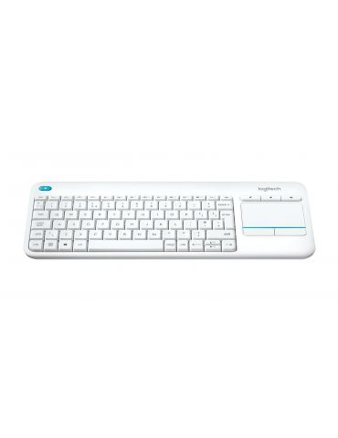 Logitech K400 Plus Tv tastaturi RF fără fir Cehă Alb
