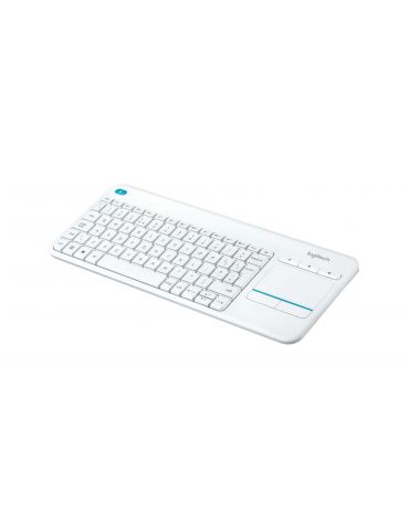 Logitech K400 Plus Tv tastaturi RF fără fir Cehă Alb