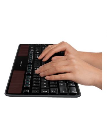 Logitech Wireless Solar Keyboard K750 tastaturi RF fără fir QWERTZ Elvețiană Negru