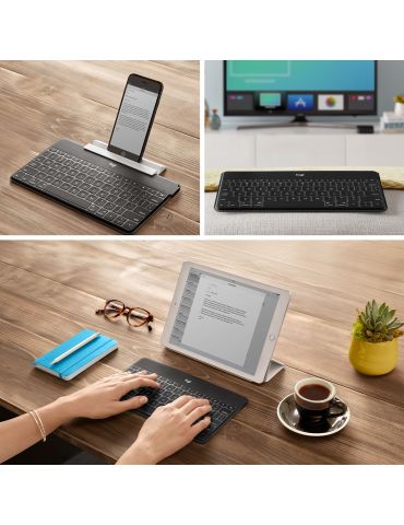 Logitech Keys-To-Go Negru Bluetooth QWERTZ Elvețiană