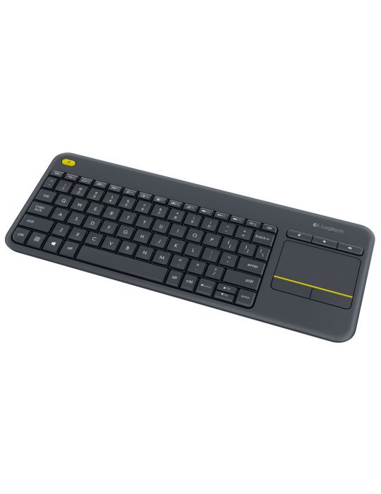 Logitech K400 Plus Tv tastaturi RF fără fir QWERTY Nordic Negru