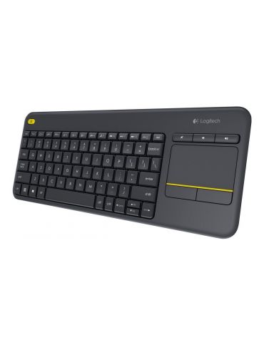 Logitech K400 Plus Tv tastaturi RF fără fir QWERTY Nordic Negru