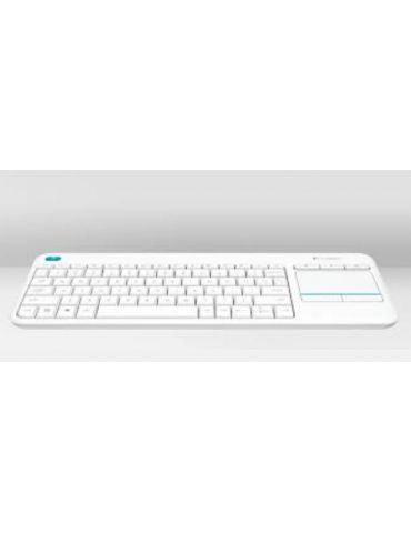 Logitech K400 Plus Tv tastaturi RF fără fir QWERTY Englez Alb - Tik.ro