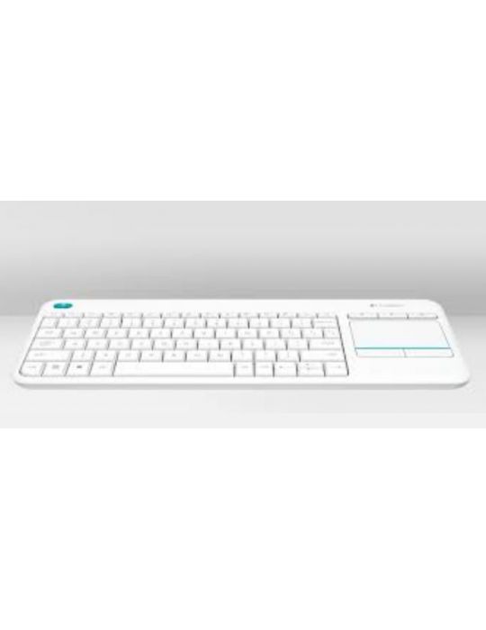 Logitech K400 Plus Tv tastaturi RF fără fir QWERTY Englez Alb