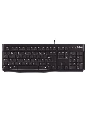 Logitech K120 Corded Keyboard tastaturi USB AZERTY Flamandă Negru - Tik.ro