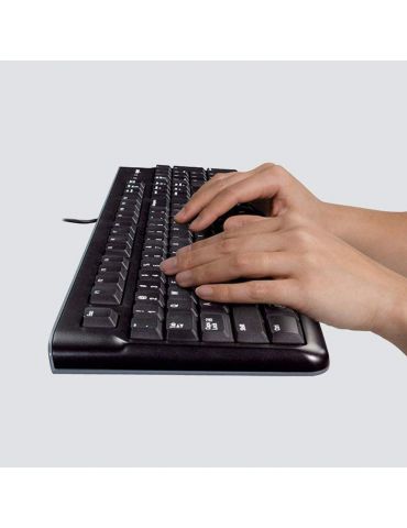 Logitech K120 Corded Keyboard tastaturi USB AZERTY Flamandă Negru