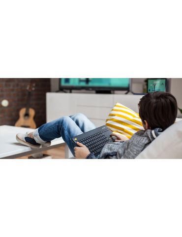 Logitech K400 Plus Tv tastaturi RF fără fir QWERTY Englez Negru