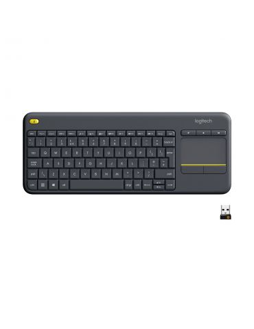 Logitech K400 Plus Tv tastaturi RF fără fir QWERTZ Elvețiană Negru - Tik.ro