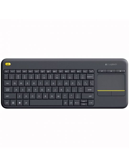 Logitech K400 Plus Tv tastaturi RF fără fir QWERTY Spaniolă Negru