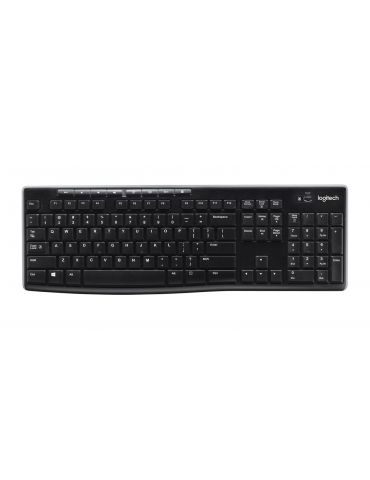 Logitech Wireless Keyboard K270 tastaturi RF fără fir QWERTY Englez Negru - Tik.ro