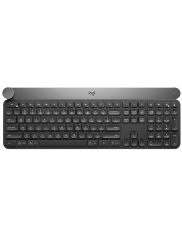 Logitech Craft Advanced keyboard with creative input dial tastaturi RF Wireless + Bluetooth QWERTY Englez Negru, Gri - Tik.ro