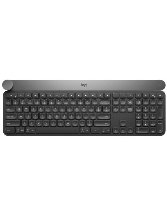Logitech Craft Advanced keyboard with creative input dial tastaturi RF Wireless + Bluetooth QWERTY Englez Negru, Gri