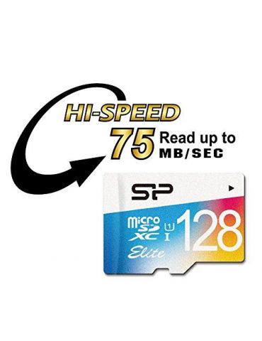 Silicon Power Elite 128 Giga Bites MicroSDXC UHS-I Clasa 10