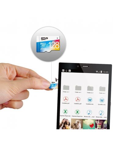Silicon Power Elite 128 Giga Bites MicroSDXC UHS-I Clasa 10