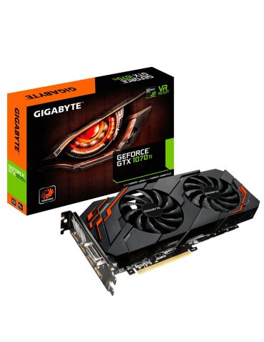 Gigabyte GV-N107TWF2-8GD plăci video NVIDIA GeForce GTX 1070 Ti 8 Giga Bites GDDR5