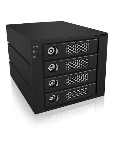 ICY BOX IB-554SSK 3x 5,25" Tavă disc memorie Negru
