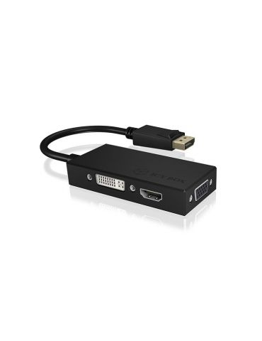 ICY BOX IB-AC1031 DisplayPort DVI-D + VGA (D-Sub) + HDMI Negru - Tik.ro