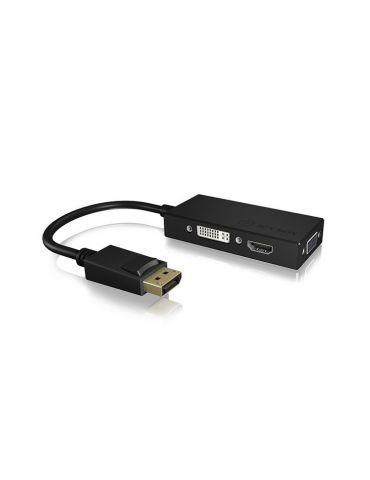 ICY BOX IB-AC1031 DisplayPort DVI-D + VGA (D-Sub) + HDMI Negru