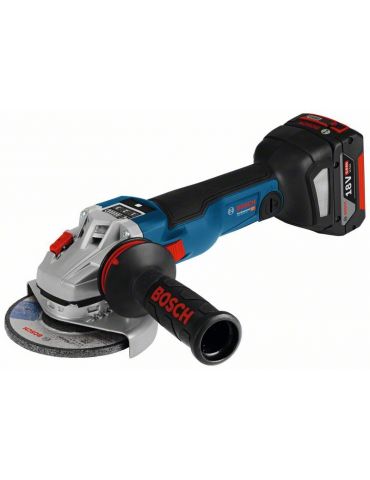 Bosch GWS 18V-10 S Polizor unghiular cu acumulator 18V 125mm + 2 x Acumulatori GBA 18V 5.0Ah + Incarcator rapid GAL 1880 CV + L-