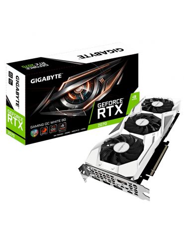 Gigabyte GV-N2070GAMINGOC WHITE-8GC plăci video NVIDIA GeForce RTX 2070 8 Giga Bites GDDR6 - Tik.ro