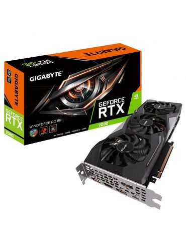 Gigabyte GV-N2080WF3OC-8GC plăci video NVIDIA GeForce RTX 2080 8 Giga Bites GDDR6 - Tik.ro