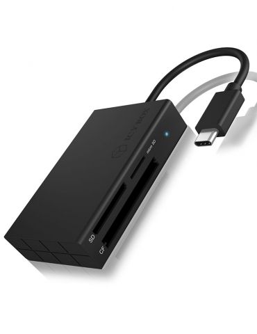 ICY BOX IB-CR401-C3 cititoare de carduri USB 3.2 Gen 1 (3.1 Gen 1) Type-C Negru