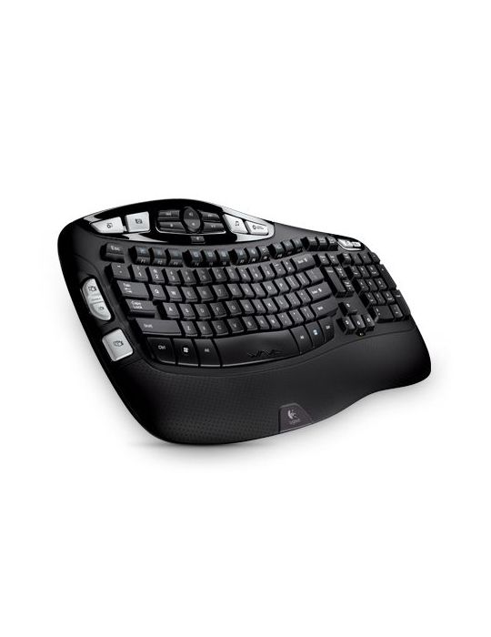 Logitech Wireless Keyboard K350 tastaturi RF fără fir QWERTY Nordic Negru