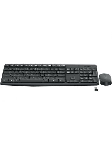 Logitech MK235 tastaturi Mouse inclus RF fără fir Cehă Gri - Tik.ro