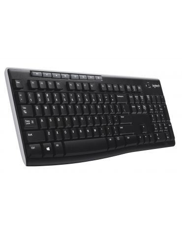 Logitech Wireless Keyboard K270 tastaturi RF fără fir QWERTY Englez Negru
