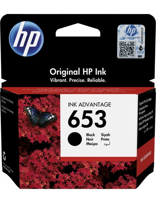 HP Cartuş de cerneală original 653 Ink Advantage negru